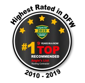 Angie's List "Top Roofing Contractor" Badge
