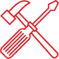 hammer and screwdriver