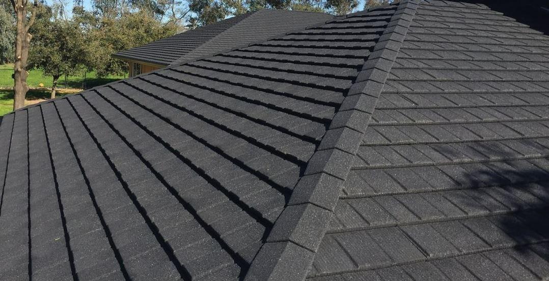 upclose photo of stone coated steel roof